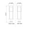 Z-Lite Luca Outdoor Pier Mounted Fixture, 1-Light, 7.25 In.W x 23.75 In.H, Black/Etched 517PHM-533PM-BK-LED - alternate 6